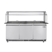 Koolmore KM-RBT-72CSFG Commercial Refrigerated Prep Station 70-3/5"W X 29-1/2"D X 35-1/5"H