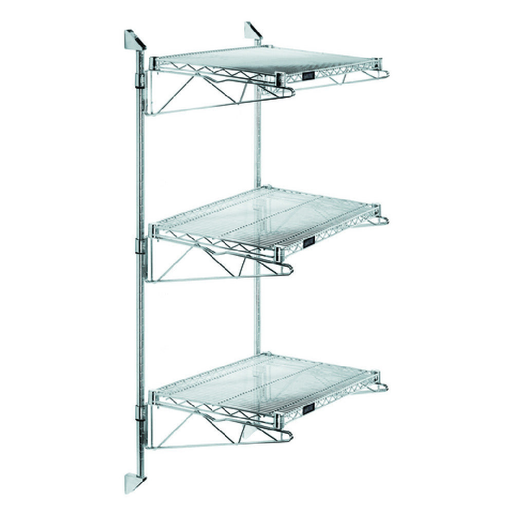 Quantum WC54-CB1242C Cantilever Single Shelf Post Wall Mount (3) Wire Shelf (2) 54" Posts