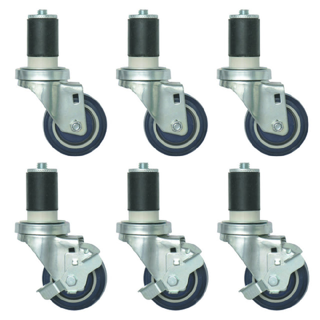 Hubert 10298 - Kratos Caster, 3" Dia., 300 Lb. Capacity Per Caster