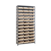 Quantum 1275-109_RED - Shelving Unit, 12"D X 36"L X 75"H, Heavy Duty