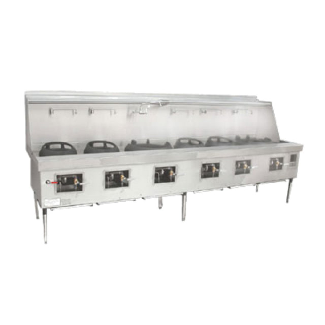 Town YF-6-STD York® Wok Range Gas (6) Chambers