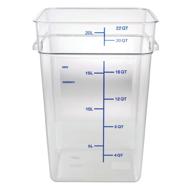 Hubert 21667 - HUBERT® 22 Qt Clear Plastic Storage Container - 11"L X 11"W X 15 3/4"D
