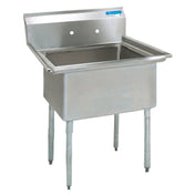 BK Resources ES-1-18-12 Economy Sink One Compartment 23"W X 23-13/16"D X 43-3/4"H Overall Size
