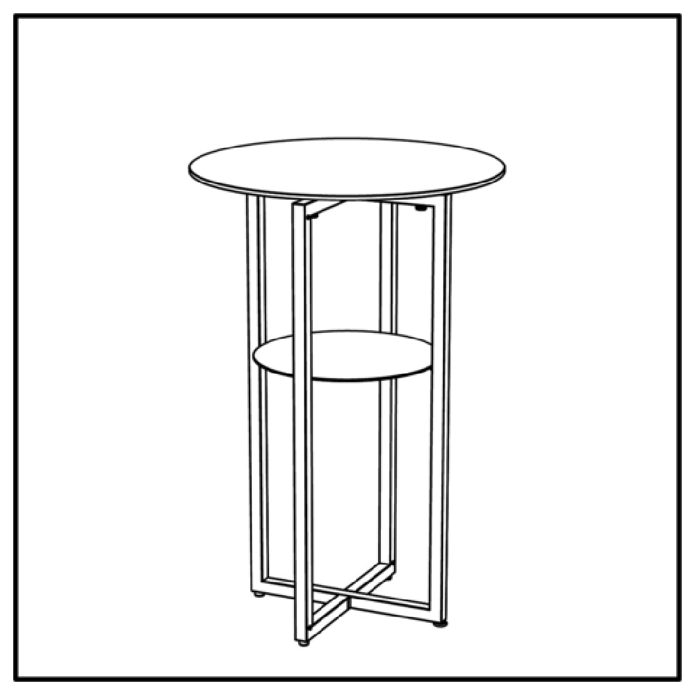 BauscherHepp VE-24027 Venta® Foldable Table With Shelf Base Made In Steel With Powder-coating