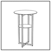 BauscherHepp VE-24027 Venta® Foldable Table With Shelf Base Made In Steel With Powder-coating