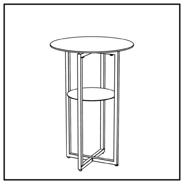 BauscherHepp VE-24027 Venta® Foldable Table With Shelf Base Made In Steel With Powder-coating