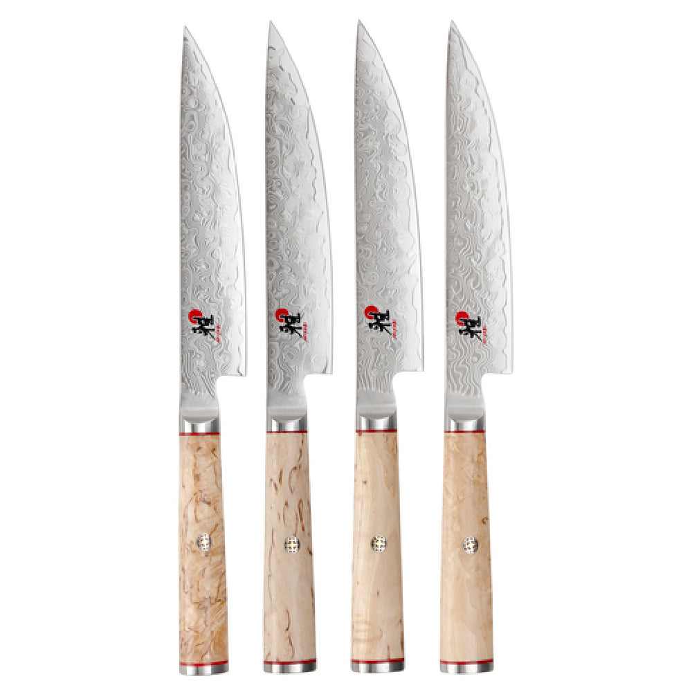 Zwilling 34379-000 Miyabi Birchwood Steak Knife Set 4-piece 9-1/2"L O.A.