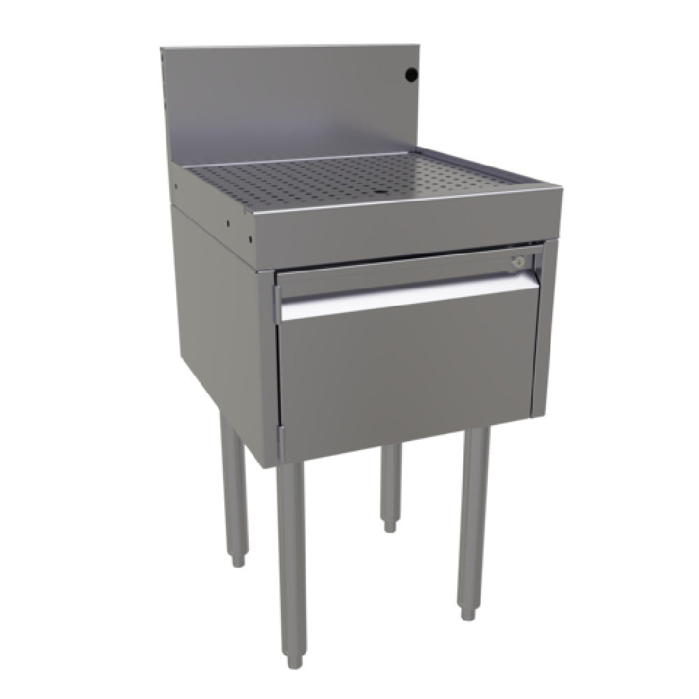 Glastender DBHA-18 Underbar Drainboard Half Cabinet With Door 18"W X 19"D