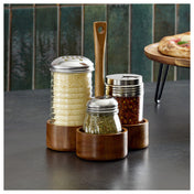American Metalcraft SCAW7 Shaker Caddy 8.6"H Acacia Wood