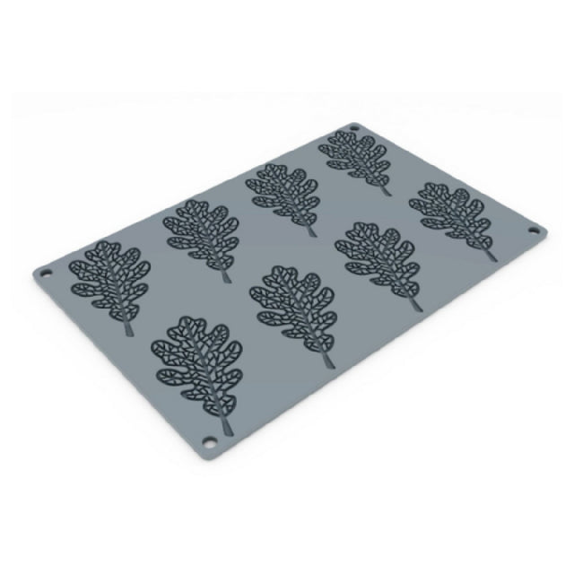 JB Prince MA373 Oak Silicone Mold 3.86"W X 2.09"D X 0.08"H (8) Forms