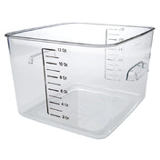 Rubbermaid FG631200CLR Space Saving Container 12 Quart 11-5/16"L X 10-1/2"W X 7-3/4"H