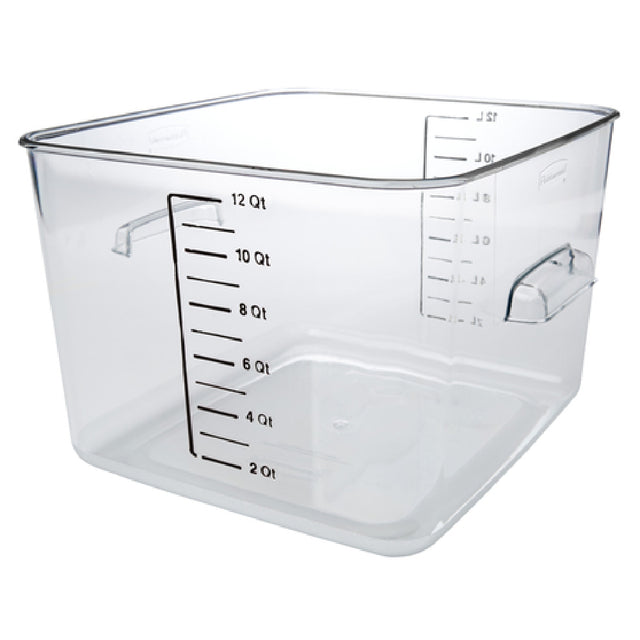 Rubbermaid FG631200CLR Space Saving Container 12 Quart 11-5/16"L X 10-1/2"W X 7-3/4"H