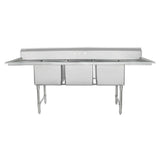 Empura EHD31818LR18 - Sink, 94"W X 23.5"D X 44.25"H, (3) Compartment