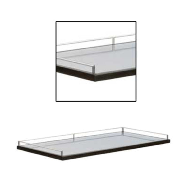 Forbes Industries 6034 Gallery Rails 3-sided Single Rail Brushed Stainless Steel