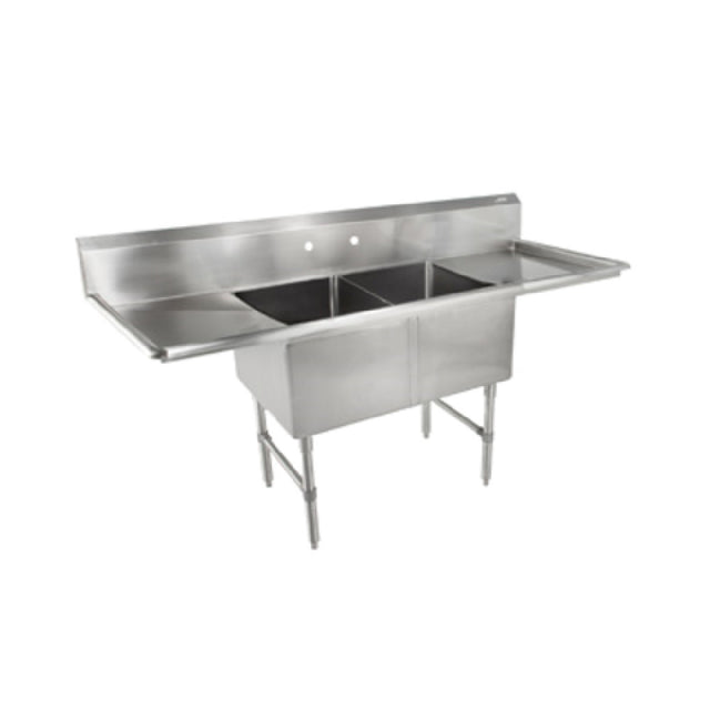 John Boos 2B16204-2D18 "B" Series Sink 2-compartment 71-1/2"W X 25-1/2"D X 44-1/16"H Overall Size
