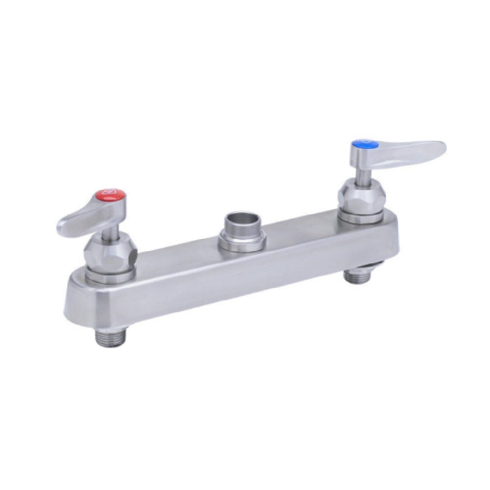 T&S Brass S-1120-CR-LN EverSteel Workboard Faucet 8” Deck Mount Mixing Faucet With Body