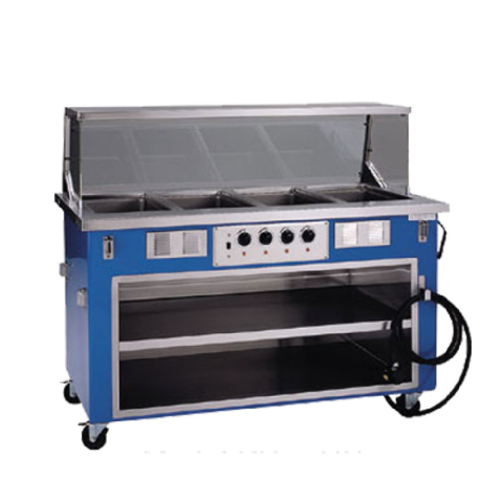 Delfield KH-4-NU Shelleyglas® Hot Food Serving Counter Electric 4-pan Size