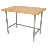 Advance Tabco TH2S-366 Maple Top Work Table 72"W X 36"D 1-3/4" Thick Laminated Hard Maple Wood Top