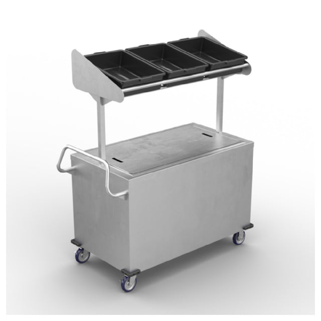 Winholt SS-BC-2748H29-INSULIB-TOS Mobile Grab And Go Merchandiser Cart 28.6"W X 53.2"L X 34.75"H