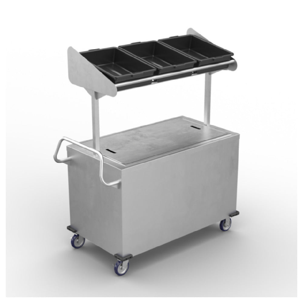 Winholt SS-BC-2748H29-INSULIB-TOS - Mobile Grab And Go Merchandiser Cart, 28.6"W X 53.2"L X 34.75"H