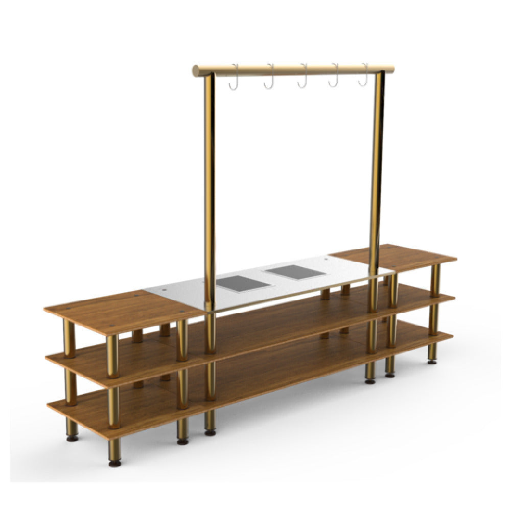 Steelite MGCMLD02BBXF - Large Arch Induction Station, 130.0" X 29.5" X 95.5", Modular