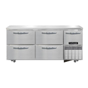 Continental Refrigerator FA68SN-U-D Undercounter Shallow Depth Freezer Base 68"W