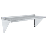 Empura 1848WS16G - Wall Mount Storage Shelf, 48"W X 18"D X 15.75"H, Heavy-duty 16 Gauge 430 Stainless Steel Shelf And Brackets