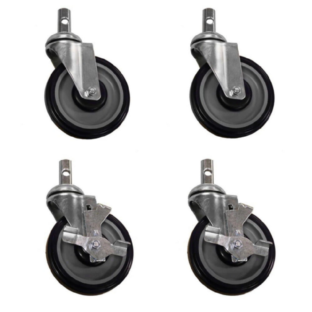 BevLes Company TC5-5B Sink/Table Casters 5" With Plastic Expanding Stem