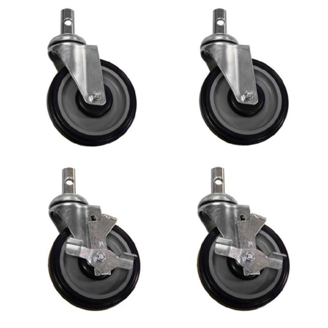 BevLes Company TC5-5B Sink/Table Casters 5" With Plastic Expanding Stem