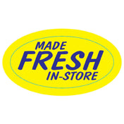 Hubert 92928 - Product Label, "Made Fresh In-Store", 1-1/2" X 3/4"