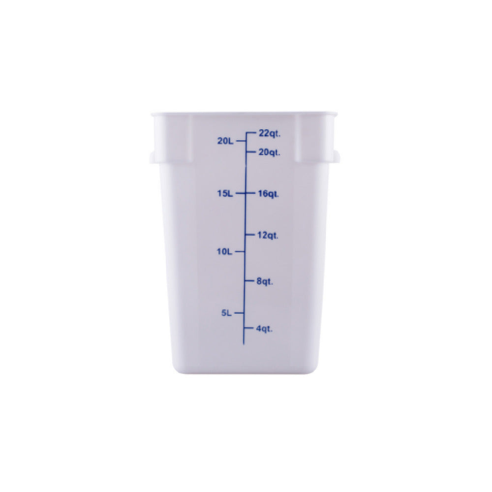 CAC China FS3P-SQ22W Food Storage Container 22 Qt. Square