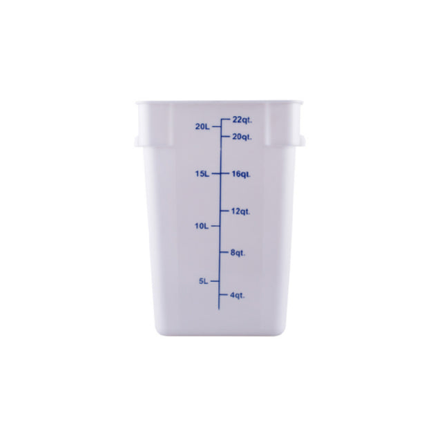 CAC China FS3P-SQ22W Food Storage Container 22 Qt. Square
