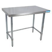BK Resources QVTOB-3630 Work Table 36"W X 30"D X 34-3/4"H Overall Size 14/304 Stainless Steel Flat Top