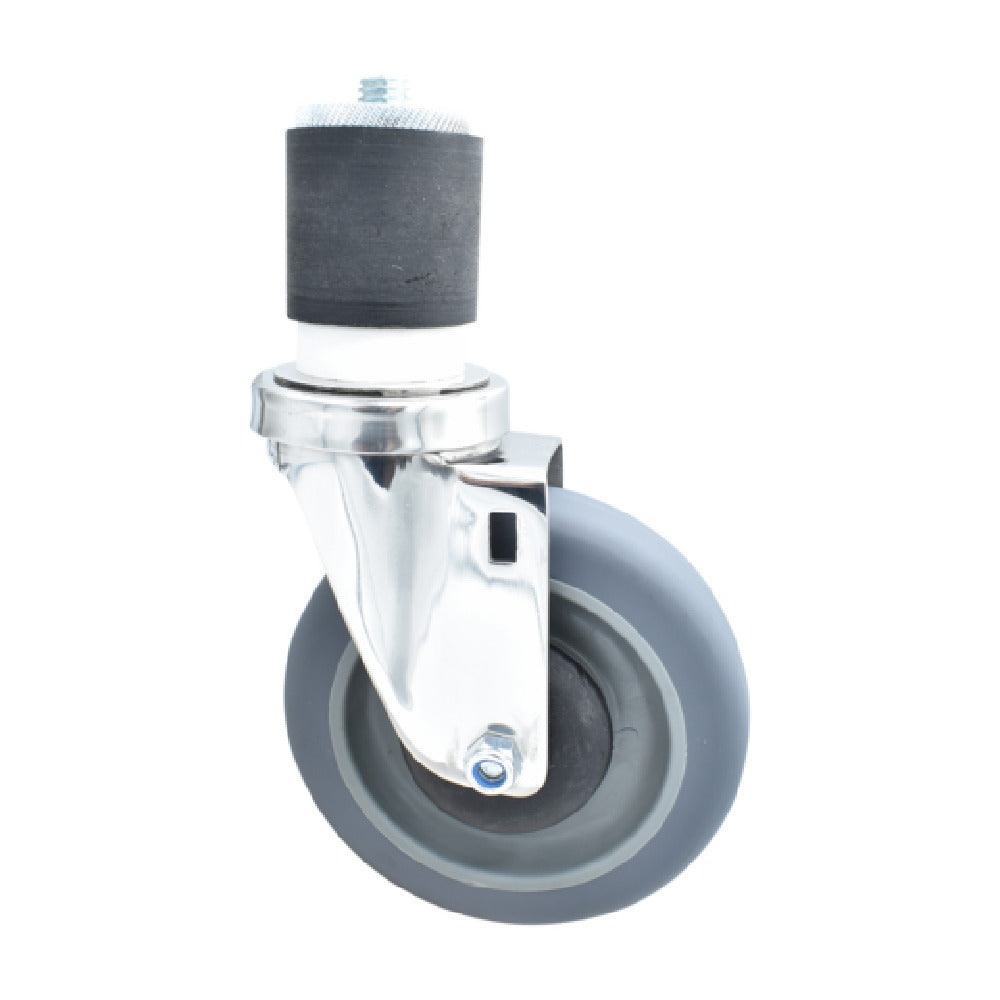 BK Resources 5SS-4RA-GR - Swivel Caster, 2" Expanding Stem, 5" Gray Rubber Wheel 250 Lb. Capacity