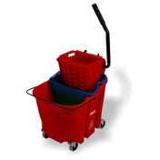 Carlisle 9690405 Carlisle OmniFit™ Mop Bucket Combo With Side Press Wringer & Soiled Water Insert