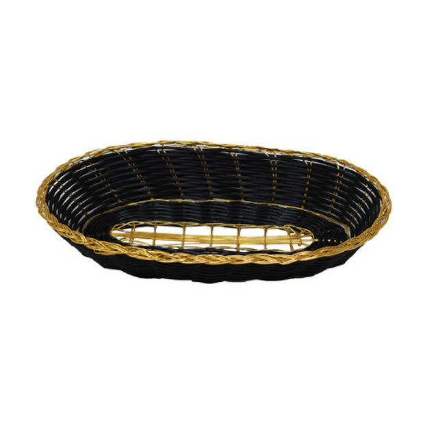 Omcan 47193 Woven Basket 9″D X 4.25″W X 2″H Golden Trim