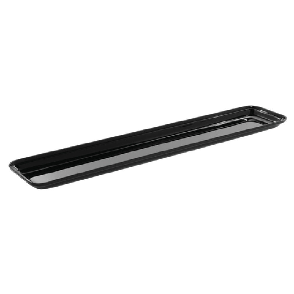 Hubert 57760 - HUBERT® Black Acrylic Food Pan - 30"L X 6"W X 1"D