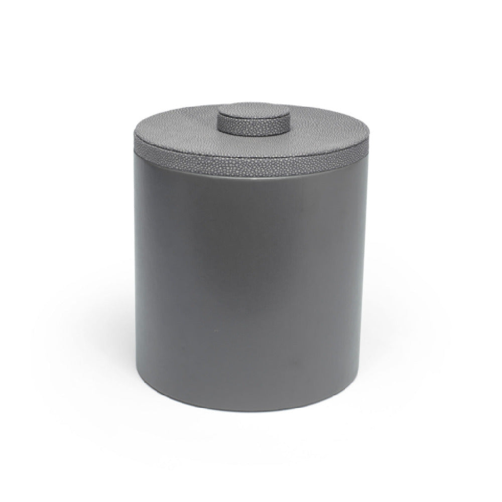 FOH RIB054GYL21 3.5qt Round London Ice Bucket Smoke With Belize Smoke Lid Includes One RIB017GYL21-BTM 3.5qt Round London Ice Bucket Base Smoke