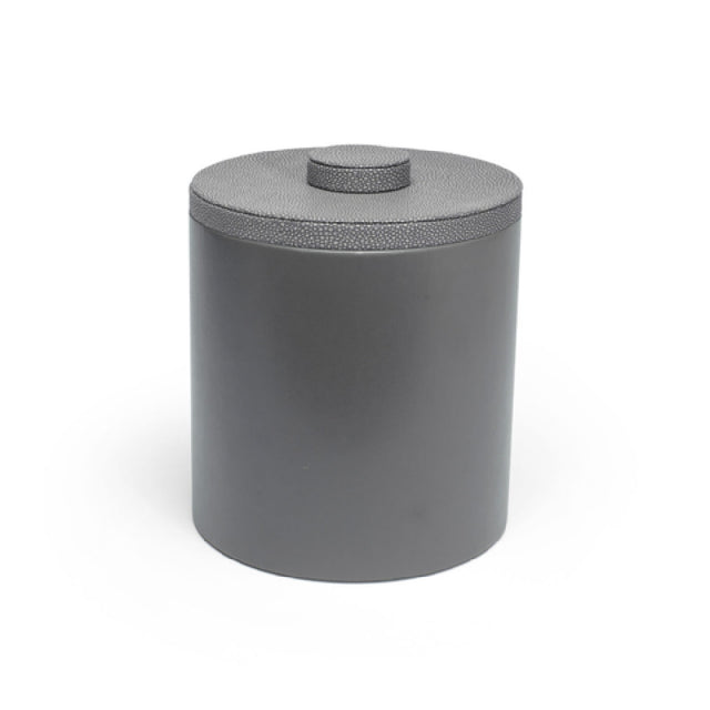 FOH RIB054GYL21 3.5qt Round London Ice Bucket Smoke With Belize Smoke Lid Includes One RIB017GYL21-BTM 3.5qt Round London Ice Bucket Base Smoke