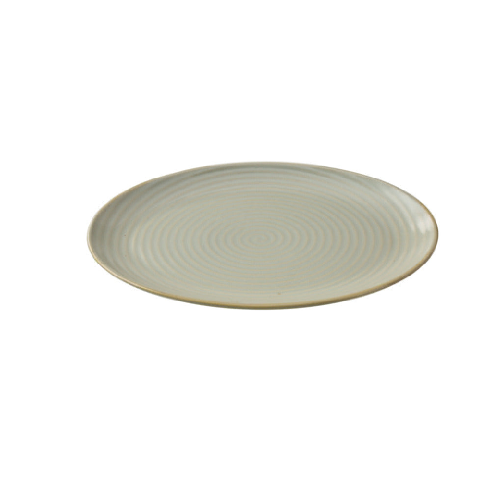 Yanco GO-312 Golden Coast Dinner Plate 7-1/2"W X 12"D X 1"H Porcelain