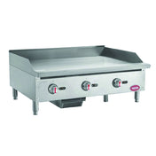 Hubert 34068 - Kratos® Gas Griddle, 36"W X 20-3/5"D Cooking Area, Manual Controls