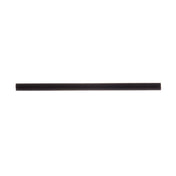A single, straight black pencil is centered horizontally on a plain white background. The pencil, unsharpened and free of markings, stands out much like individually wrapped straws arranged in neat simplicity.