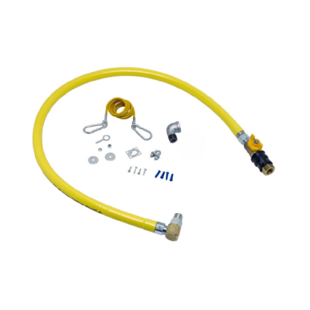 T&S Brass HG-4D-60G-SEL Gas Appliance Connector Hose 60" Coated