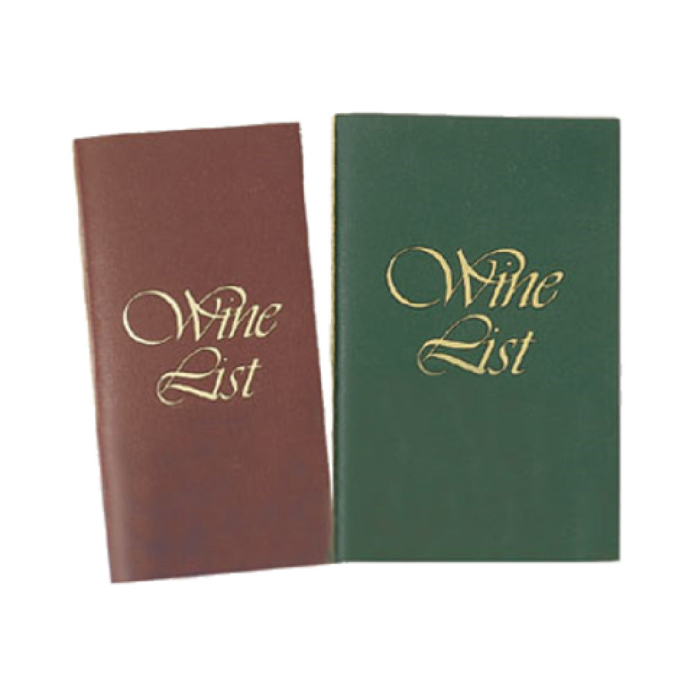 Menu Solutions L701A Wine List Cover 5-1/2" X 8-1/2" Folded Insert (elastics Not Included)