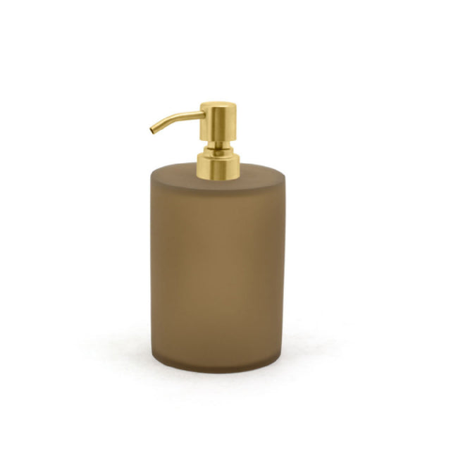 FOH RSP029BRR22 28oz Nassau Pump Nutmeg With Matte Brass Top Includes One RSP006BRR22-BTM 28oz Nassau Pump Base Nutmeg