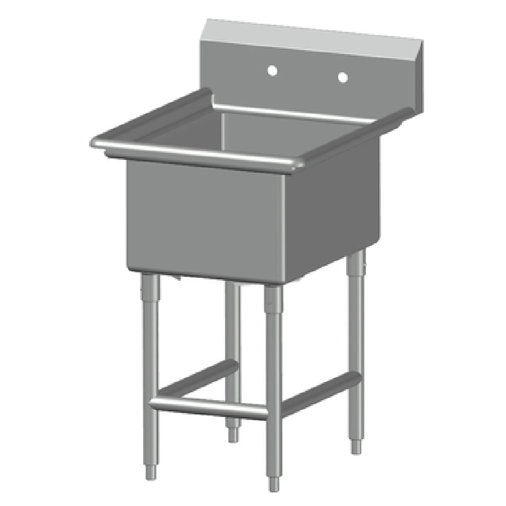 SPG 1SL1824 - Universal Stainless Sink, One Compartment, 24" Front-to-back X 18" Wide Sink Compartment
