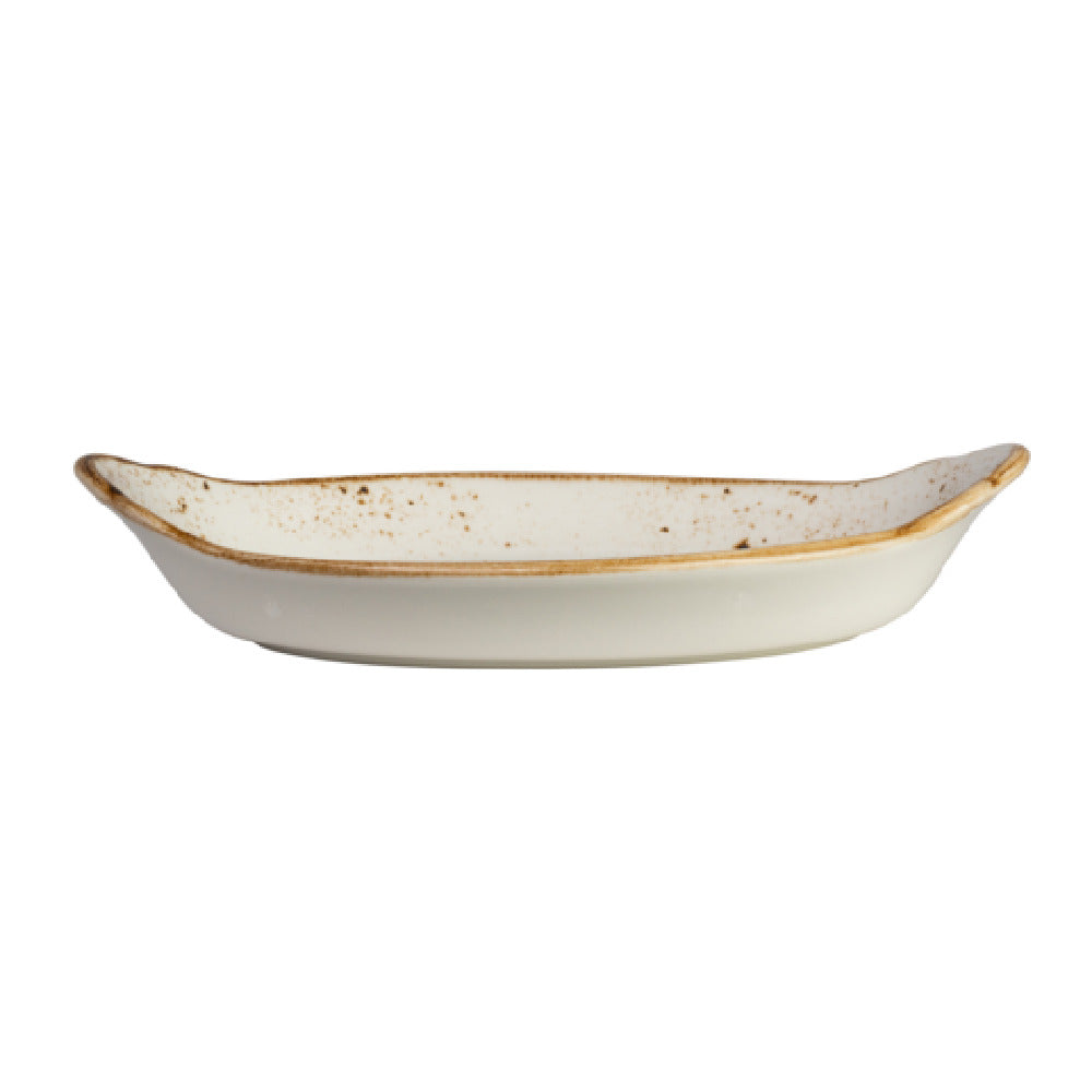 Steelite 11550319 Oval Earred Dish 12.5 Oz 9.5" X 5.5" X 1.88"