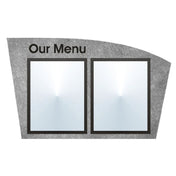 Hubert 81029 - Menu Board, 2-pocket, Wall-mount