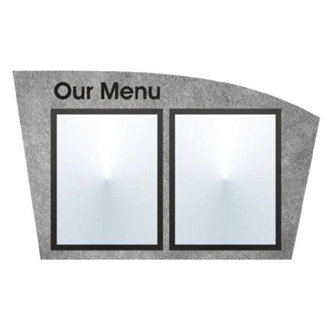 Hubert 81029 - Menu Board, 2-pocket, Wall-mount