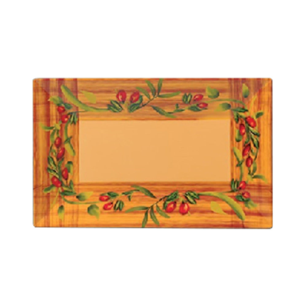 Yanco OL-212 Olive Plate 12"L X 7-1/2"W Rectangular